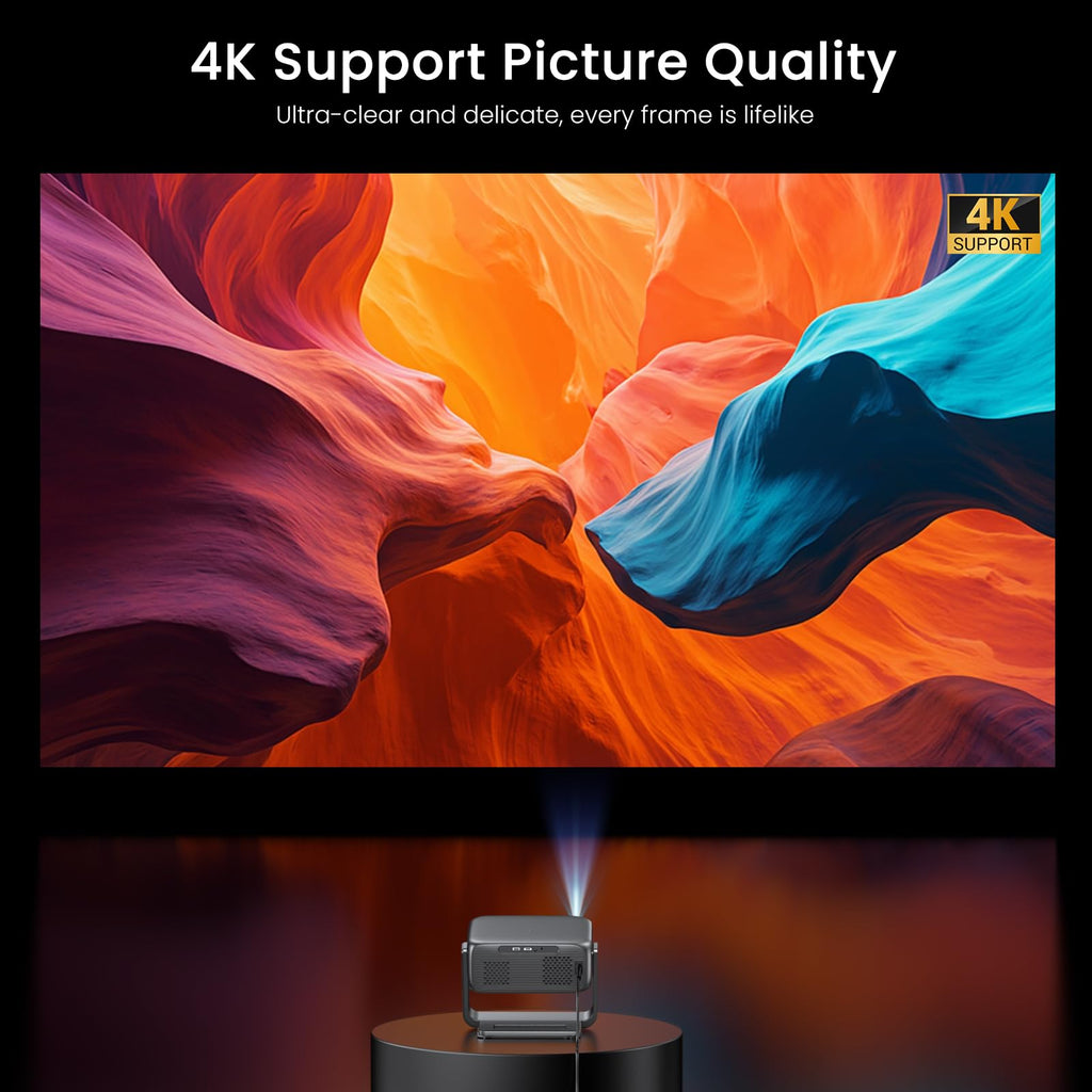 2000 ANSI Official Licensed Google TV Outdoor Projector 4K Full HD, Smart Projector with Wifi and Bluetooth, Auto Focus, Dolby Sound, Built-in Apps