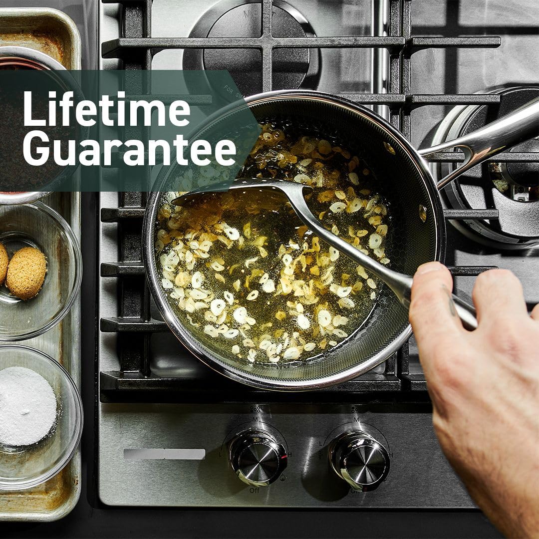 HexClad Hybrid Nonstick 6-Piece Pot Set with 2 Silicone Trivets, 2, 3, and 8-Quart Pots with Tempered Glass Lids, Stay-Cool Handles, Dishwasher