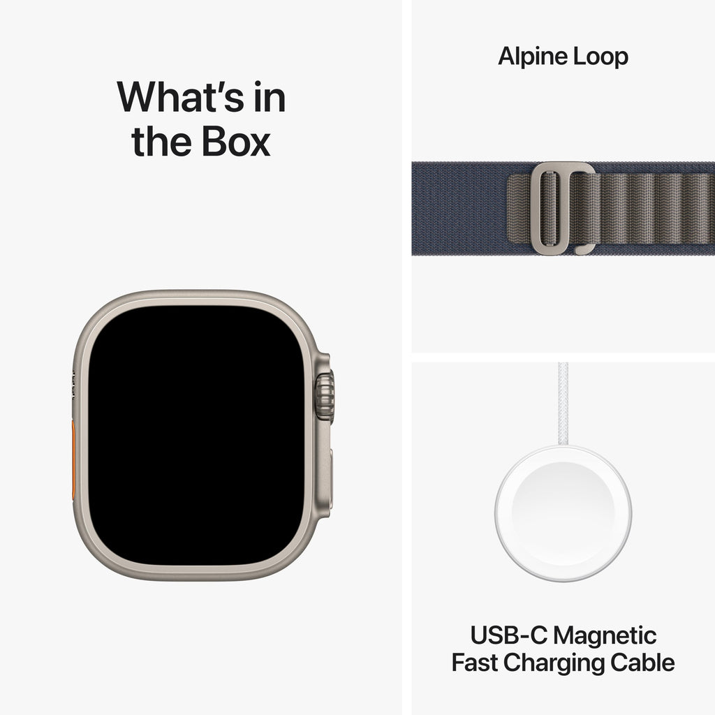 Apple Watch Ultra 2 (GPS + Cellular, 49MM) - Black Titanium Case with Black Ocean Band (Renewed Premium)