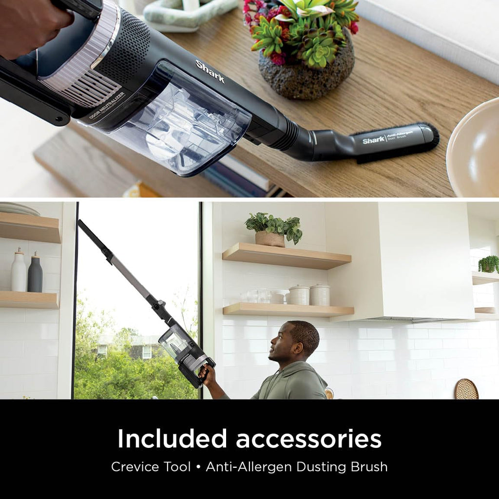Shark Stratos Cordless Vacuum with Clean Sense IQ and Odor Neutralizer, MultiFlex Wand, Includes Crevice Tool & Anti-Allergen Brush, Up To 60 Minute