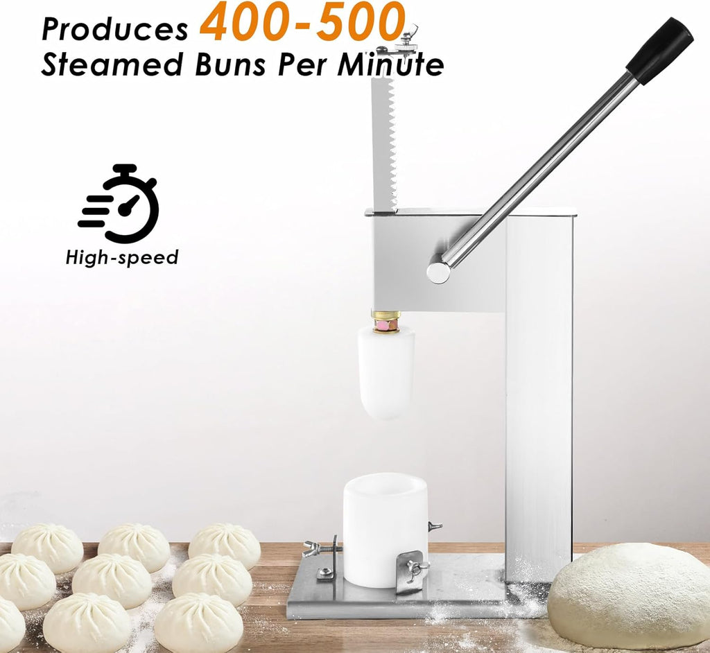 bao zi Maker Machine - Stuffed Bun Making Machine Semi Automatic, 3 mold sizes, 500/h, Easy to Clean, Stainless Steel bao zi Making Mold for Home and