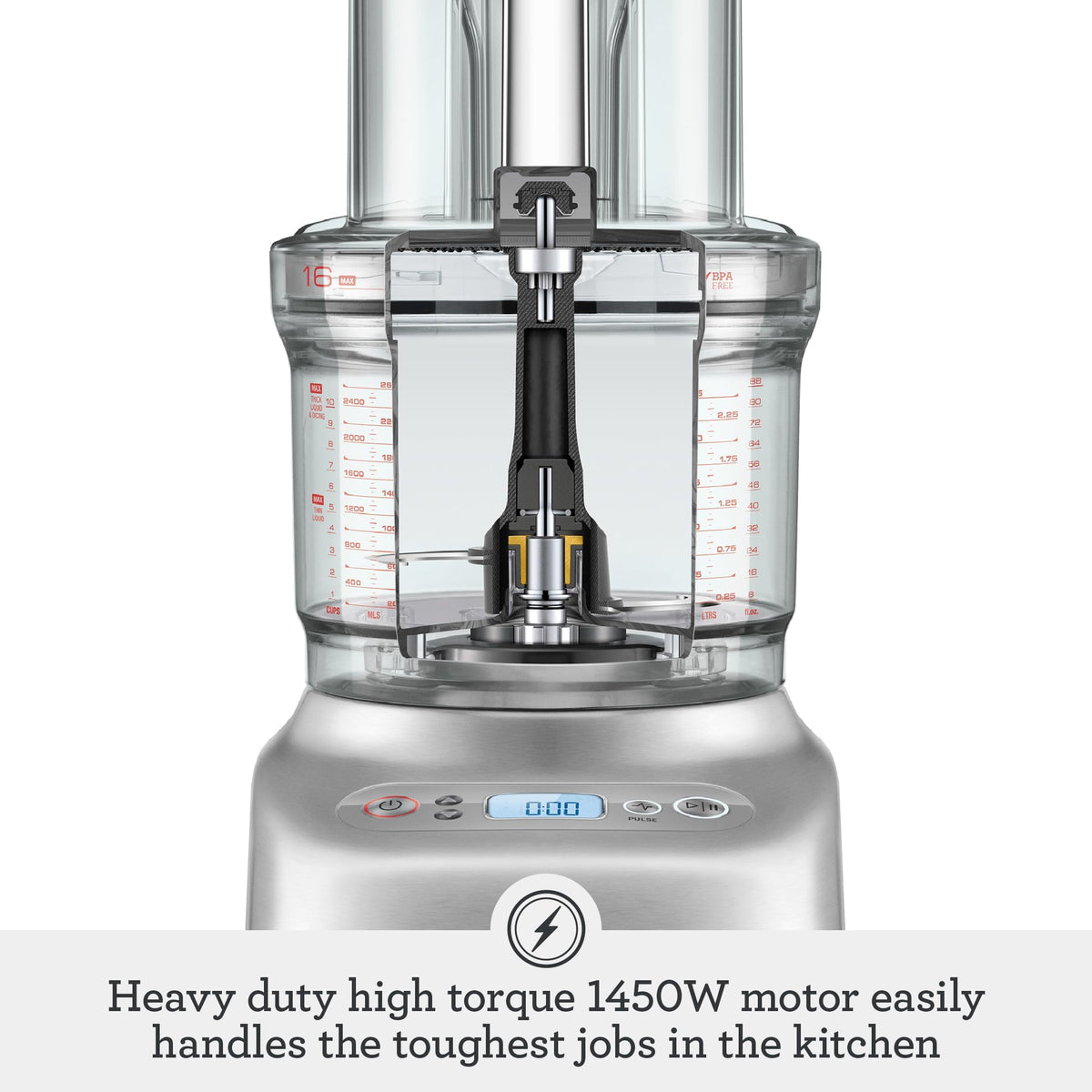 Breville BFP810 Sous Chef 16 Cup Food Processor, Large, Brushed Stainless Steel