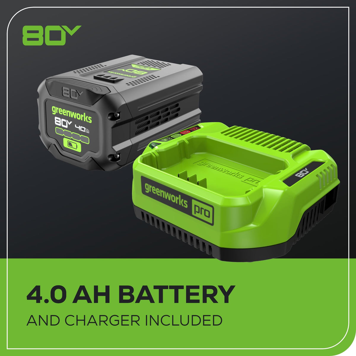 Greenworks 80V 18" Brushless Cordless Chainsaw (Great For Tree Felling, Limbing, Pruning, and Firewood) / 75+ Compatible Tools), 2.0Ah Battery and