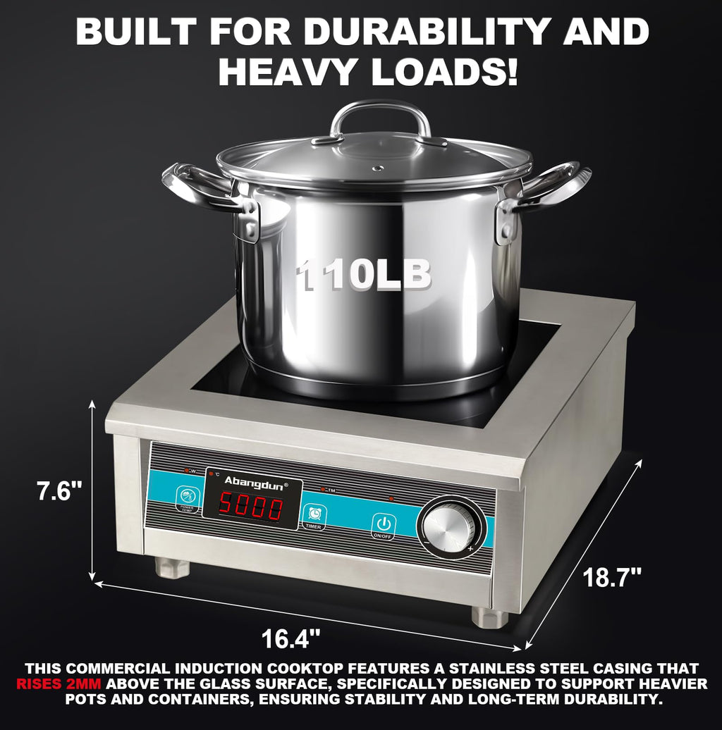 Commercial Induction Cooktop Lower Power Even Heating Hot Plate 3500W /220V Single-phase Abangdun