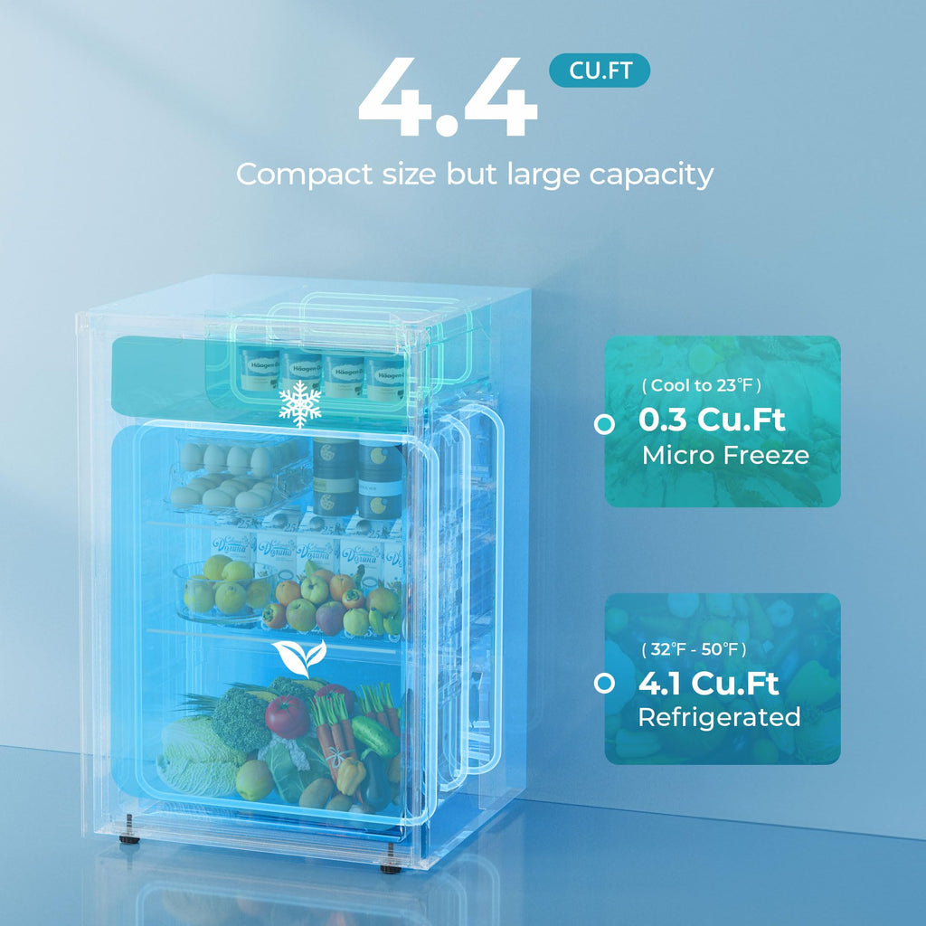 EUHOMY 7.4 Cu.Ft. Refrigerator with Freezer, 2 Door Fridge, Large Capacity,Adjustable Thermostat, Refrigerator for Kitchen/Dorm/Apartment/Garage
