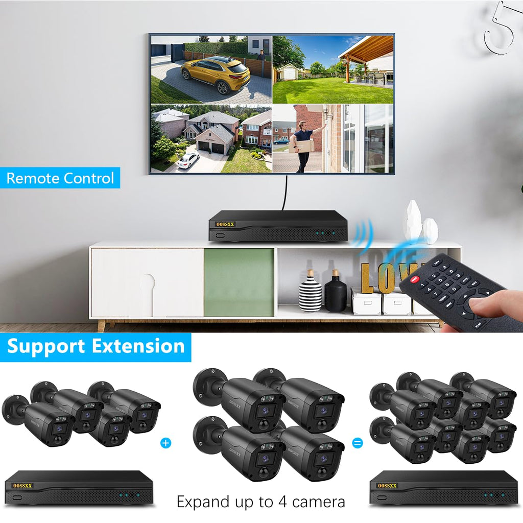 Full HD 5MP Definition Wired Security Camera System Outdoor Surveillance Cameras CCTV Camera Home Security System Outside Surveillance Video