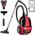 1600W Canister Vacuum Cleaner, Bagless Vacuum Cleaner with 45kPa Strong Suction, 4L Large Dust Cup, Variable Speed Control, 5 Tools, Lightweight