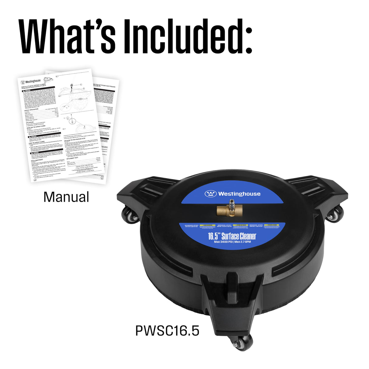 Westinghouse WPX3400 Gas Pressure Washer, 3400 PSI and 2.6 Max GPM, Onboard Soap Tank, Spray Gun and Wand, 5 Nozzle Set, for Cars/Fences/Driveways