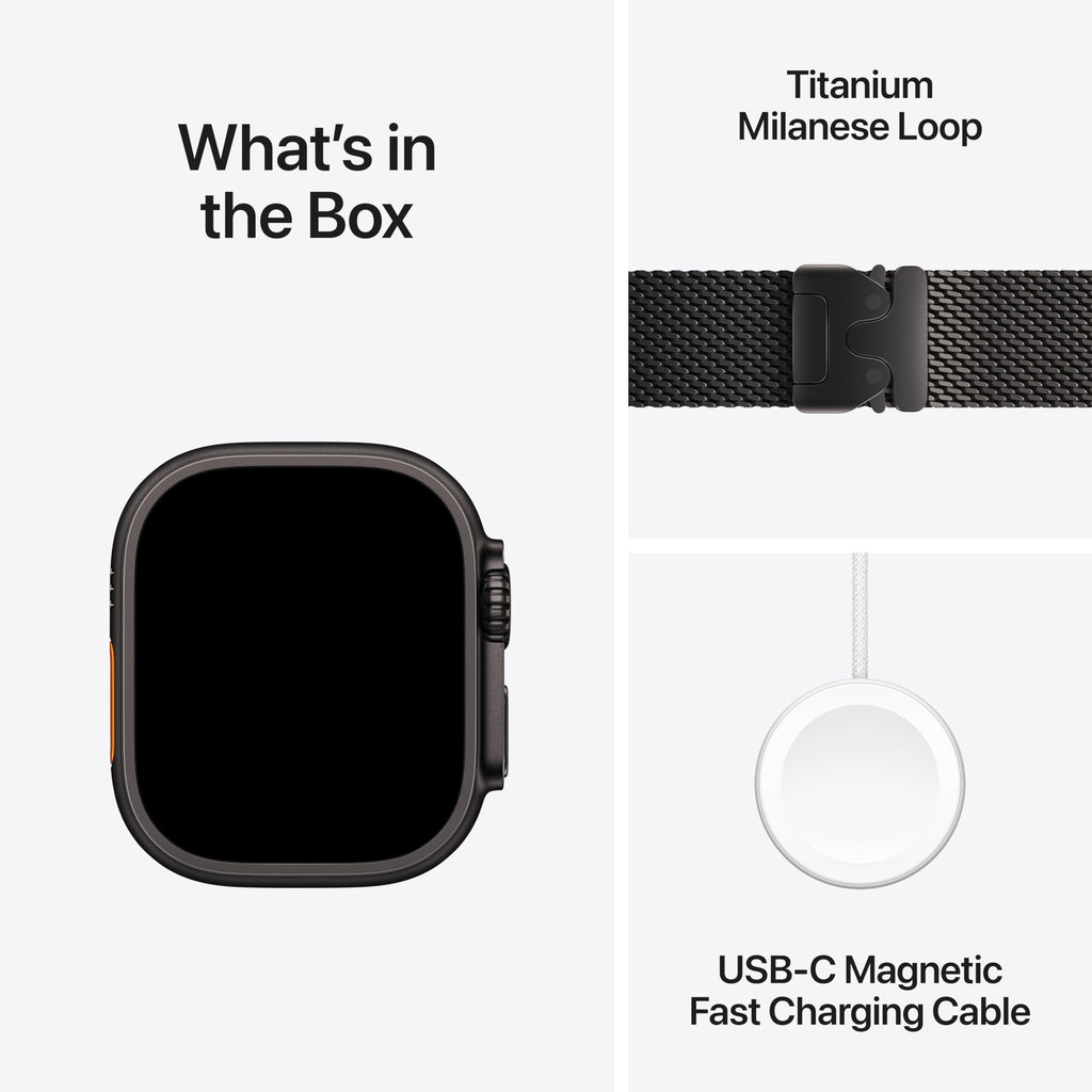 Apple Watch Ultra 2 (GPS + Cellular, 49MM) - Black Titanium Case with Black Ocean Band (Renewed Premium)