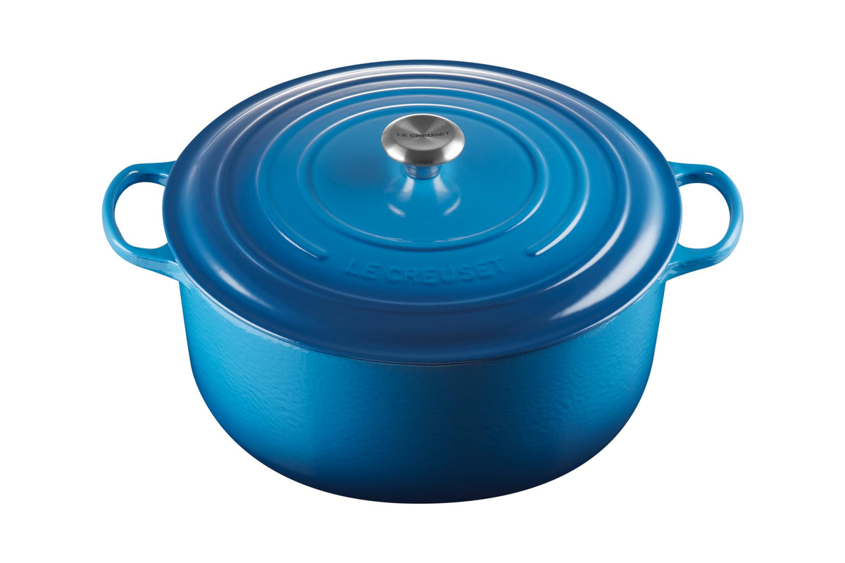 Le Creuset Enameled Cast Iron Signature Round Dutch Oven, 7.25 qt., Caribbean