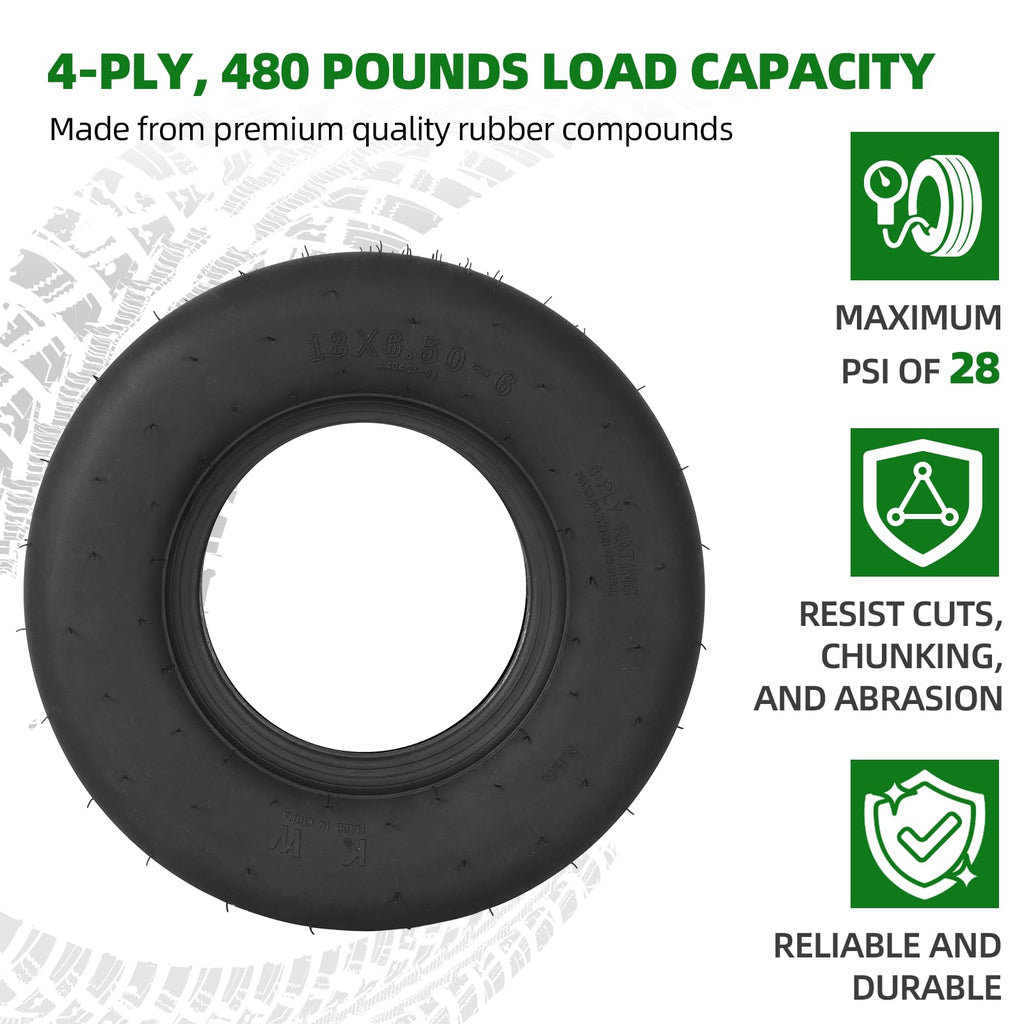 AR-PRO (2 Pack) 20x8.00-8 Lawn Mower Turf Tires, Tubeless, No Rims