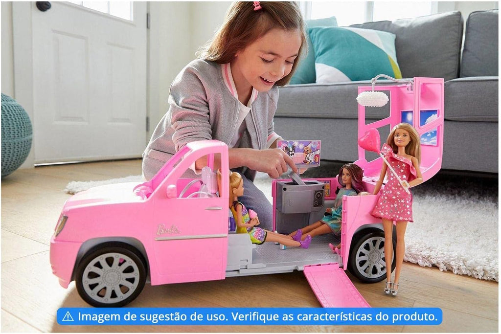 Barbie Playset with 4 Sister Dolls and Limo that Opens and Expands to 2 Feet, Includes 10+ Party Accessories, Gift for Kids 3 to 7 Years Old