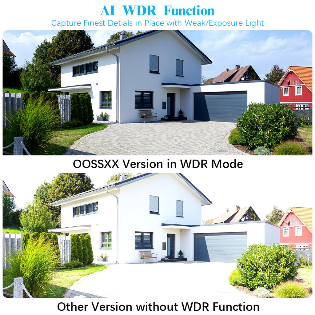OOSSXX (4K/8.0 Megapixel & 130 Ultra Wide-Angle) 2-Way Audio PoE Outdoor Home Security Camera System Wired Outdoor Video Surveillance IP Cameras