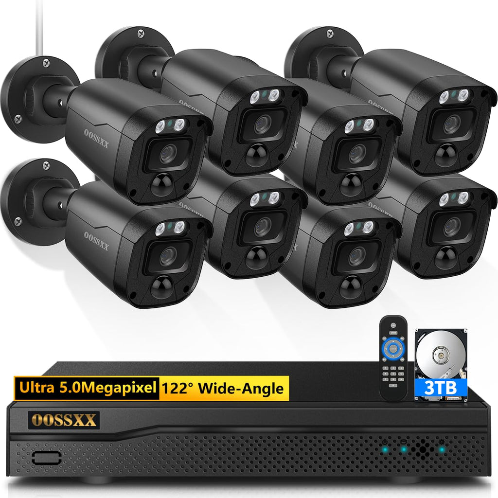 Full HD 5MP Definition Wired Security Camera System Outdoor Surveillance Cameras CCTV Camera Home Security System Outside Surveillance Video