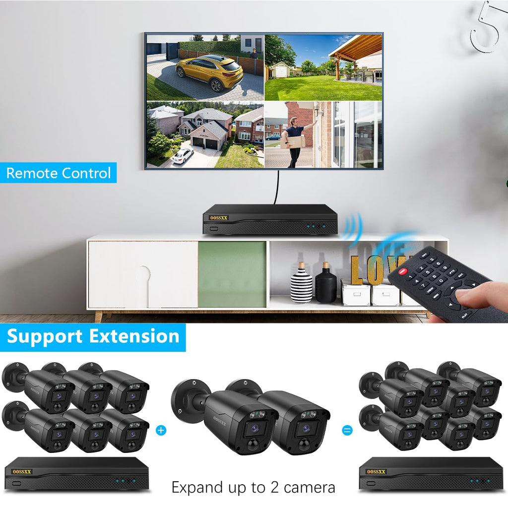 Full HD 5MP Definition Wired Security Camera System Outdoor Surveillance Cameras CCTV Camera Home Security System Outside Surveillance Video