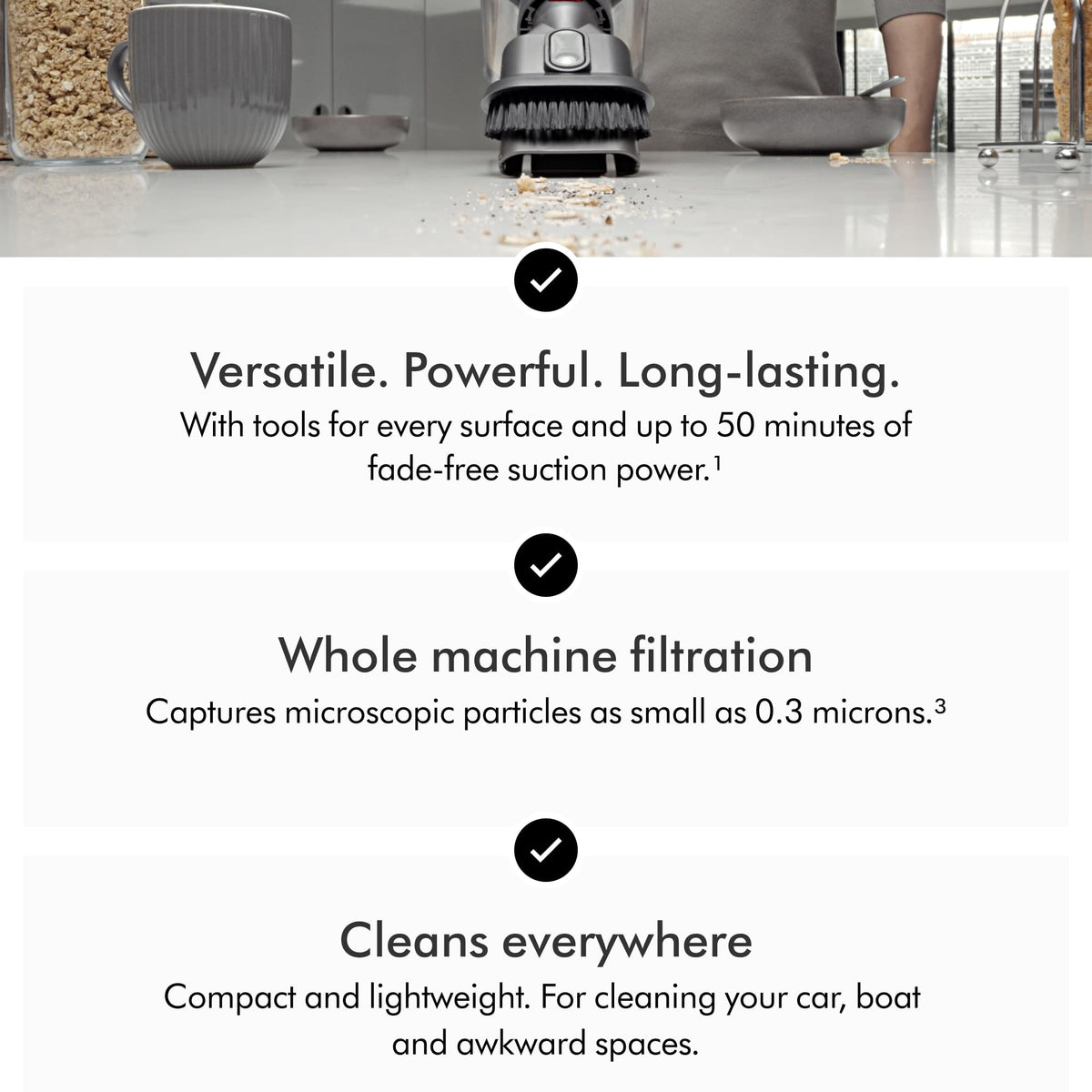 Dyson Car+Boat Handheld Vacuum, Cordless and Lightweight, Cleans Hard Surfaces and Upholstery, 115AW, 2 Power Modes, Up to 50 Minutes2