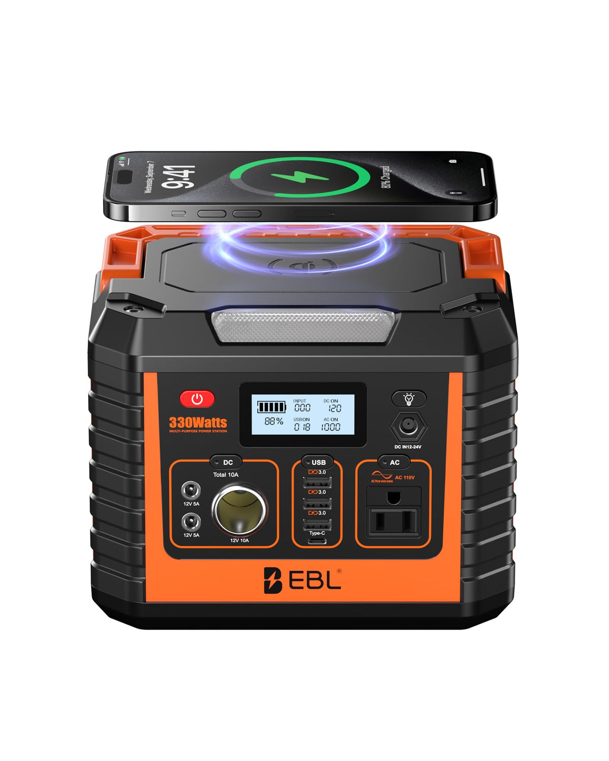EBL Portable Power Station 500, 519.4Wh Outdoor Solar Generator with 110V/500W AC Outlet for Home Use, Emergency Backup, Camping