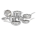 Cuisinart 12-Piece Cookware Set, MultiClad Pro Triple Ply Stainless Steel Cookware Set, Heat Surround Technology, Cool Grip Stick Handles, Oven Safe