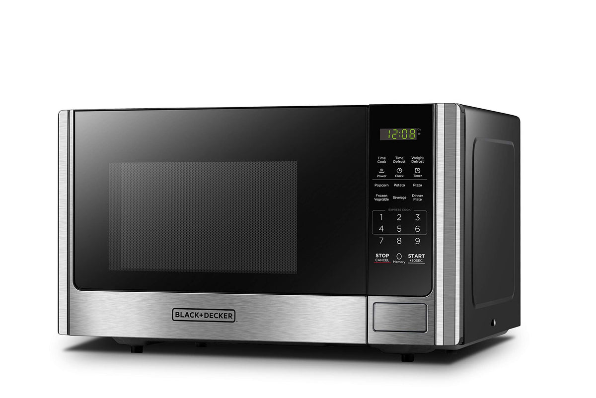 BLACK+DECKER EM044KB19 Over The Range Microwave Oven with One Touch, 1000 Watts, 400 CFM and Auto Cooking, OTR 1.9 Cu.ft