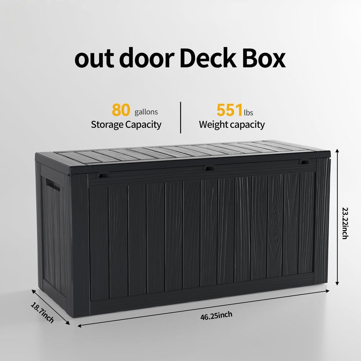 Mersco 320 Gallon Double-Wall Resin Deck Box - Lockable Waterproof Outdoor Storage Box, 1000lbs Capacity & Doubles as Seating for Patio Furniture