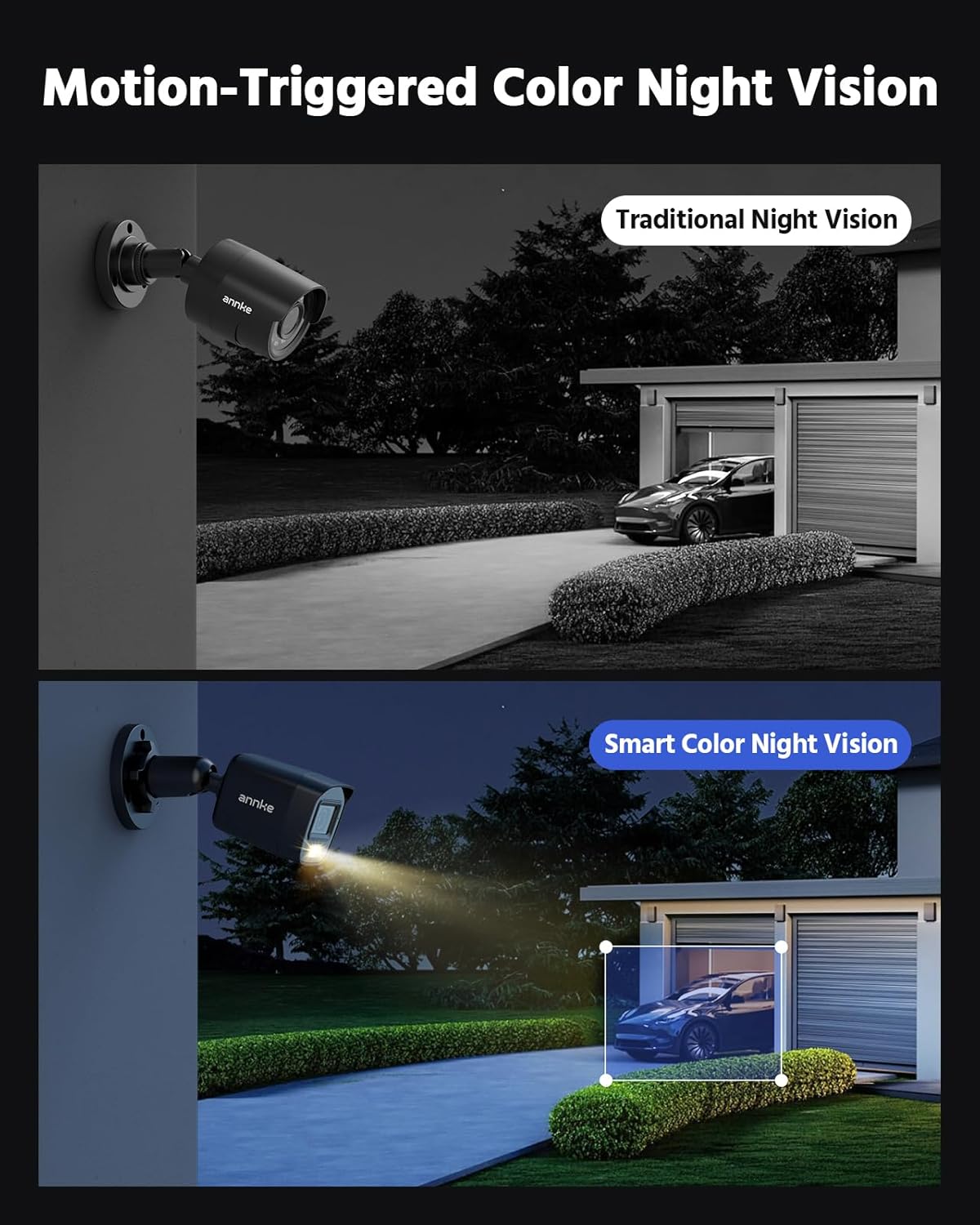 ANNKE 3K Lite Wired Security Camera System Outdoor with AI Human/Vehicle Detection, 8CH H.265+ DVR and 8 x 1920TVL 2MP IP67 Home CCTV Cameras with