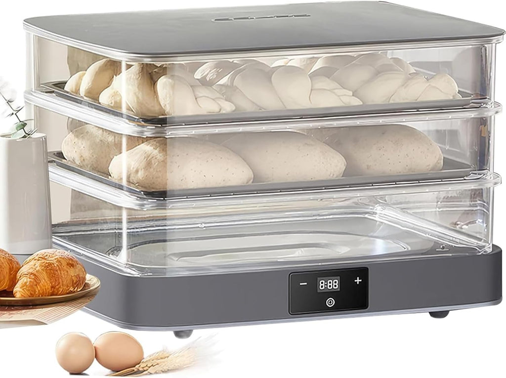 40L Bread Proofing Box, Electric Dough Proofer Machine for Home Use, 450mmx330mm Large Size Inner Cavity, Adjustable Temperature +Timing(1min-24h)