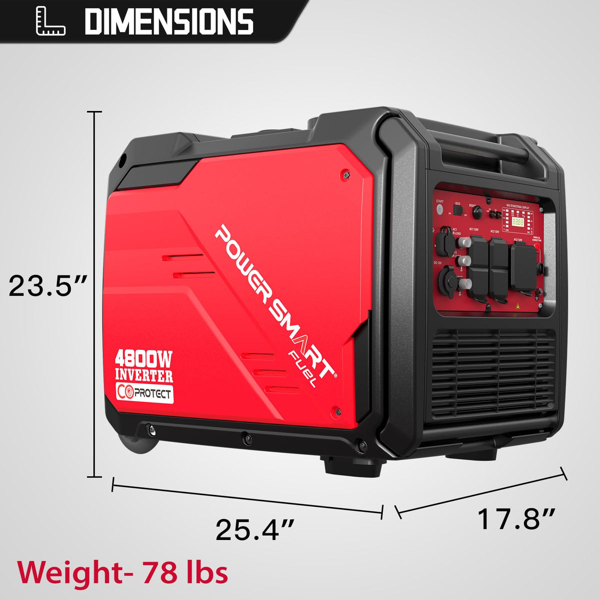 2500-Watt Portable Inverter Generator with Quiet Technology