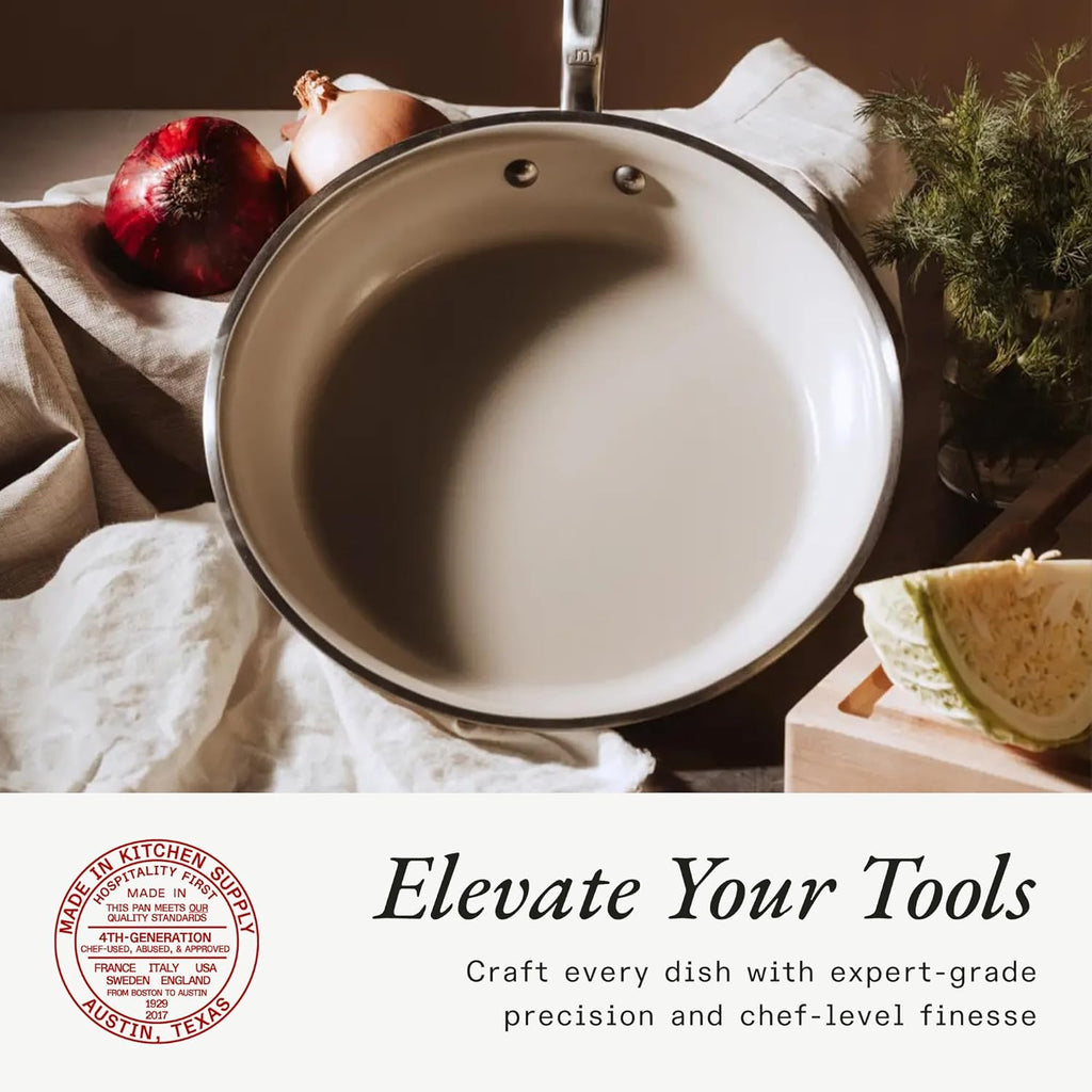 Made In Cookware - 3-Piece (Includes 8",10",12") Ceramic Non Stick Frying Pan Set (Stainless Handle) - 5-Ply Stainless Clad with Stay-Cool Handle
