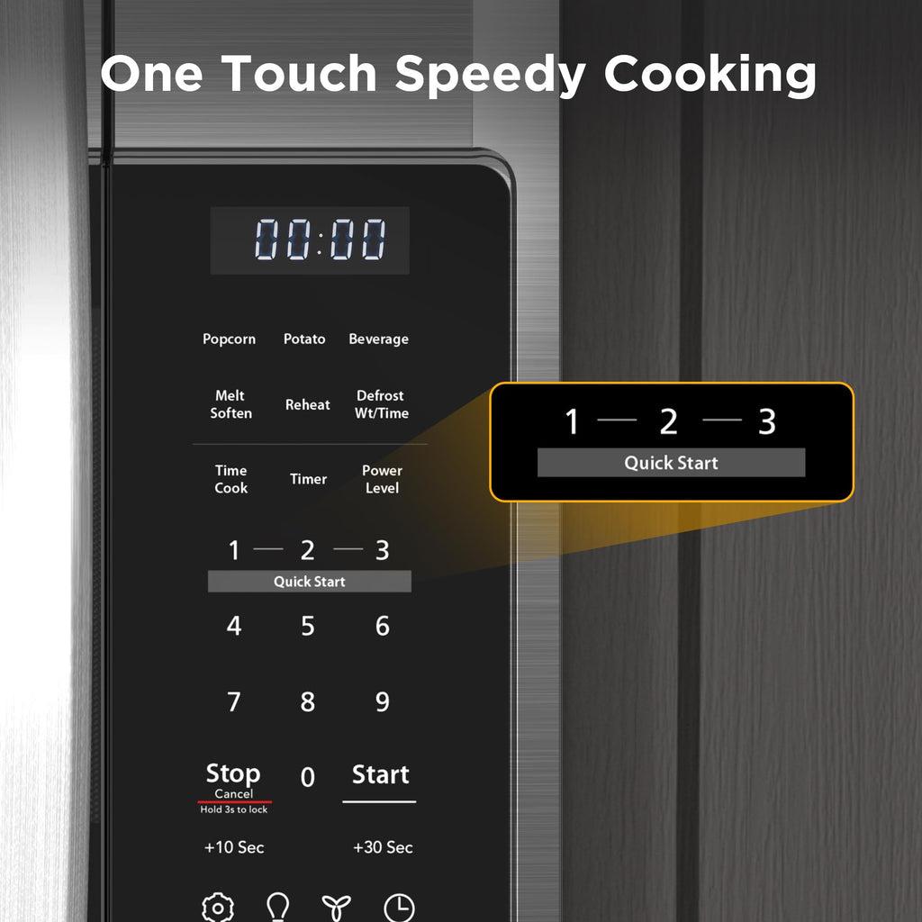 BLACK+DECKER EM044KB19 Over The Range Microwave Oven with One Touch, 1000 Watts, 400 CFM and Auto Cooking, OTR 1.9 Cu.ft