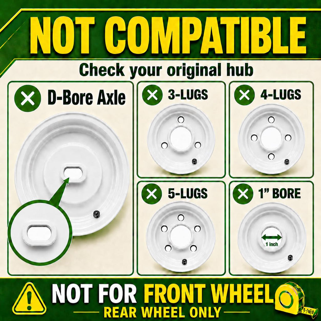 (2 Pack) 20x8.00-8 Tubeless Rear Riding Mowers Tire and Wheel Assemblies