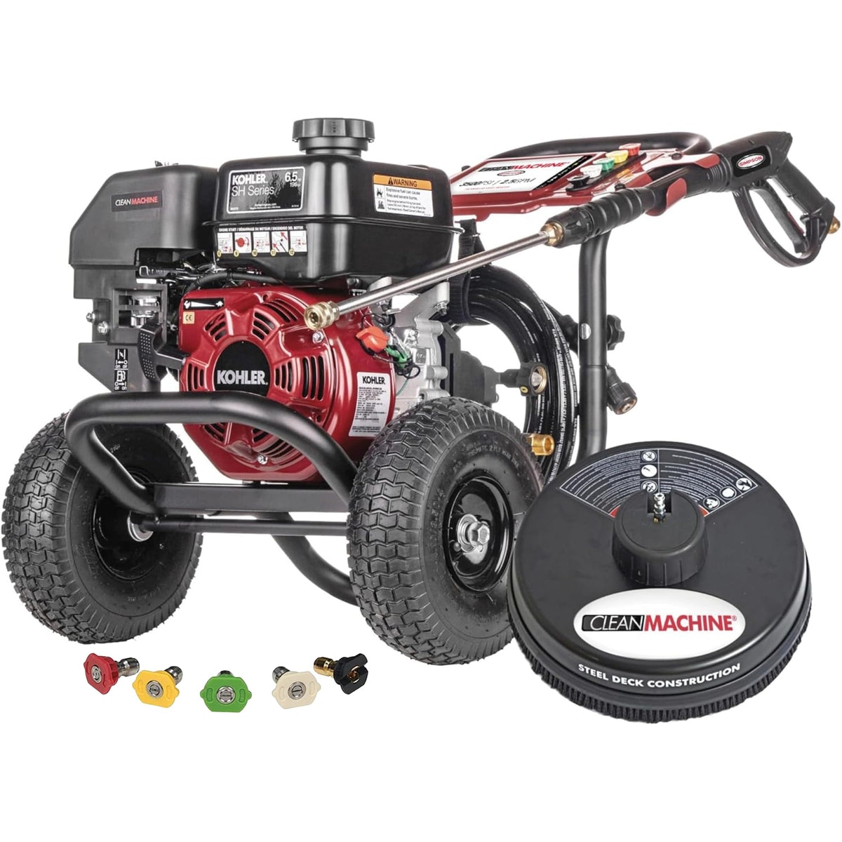 Simpson 3400 PSI Gas Pressure Washer, 2.5 GPM Residential Power Washer, Cold Water, 25' Hose, Clean Machine, 49-State Compliant (CM61083)