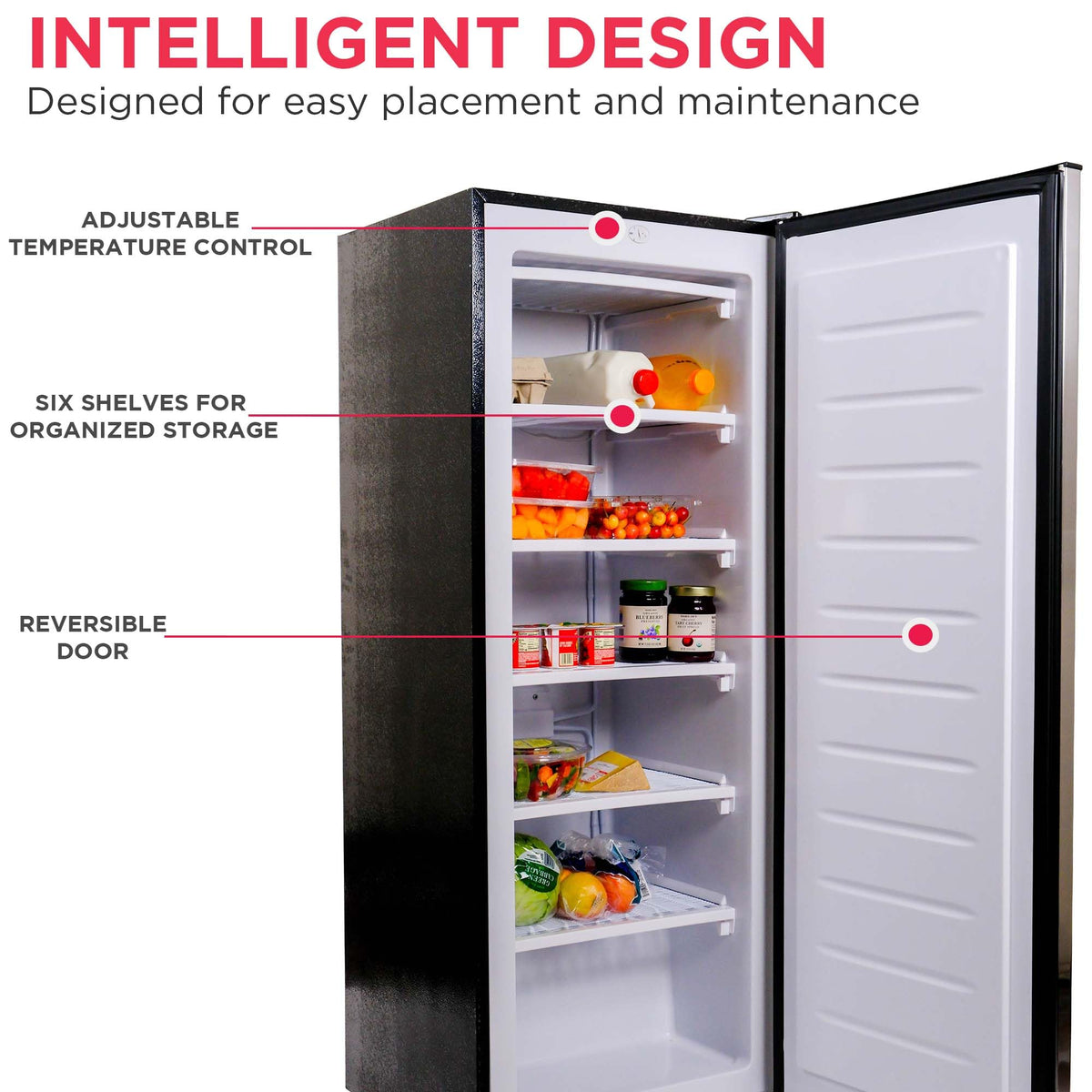 Frigidaire EFR285-6COM, 2.5 cu ft Refrigerator, Stainless Steel Door, Platinum Series