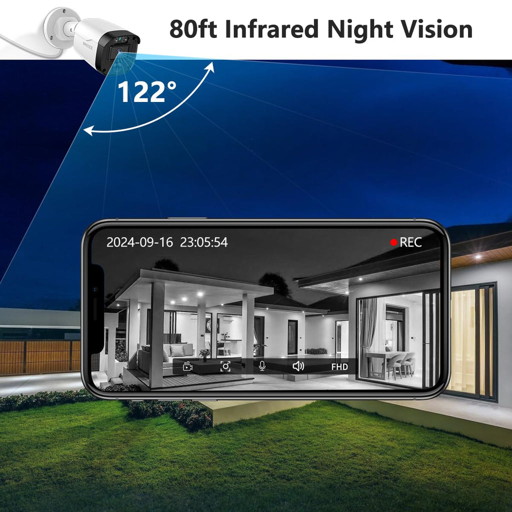 OOSSXX 5MP Definition Full HD Wired Security Camera System Outdoor AHD Dome Bullet Home Video Surveillance Cameras CCTV Camera Security System