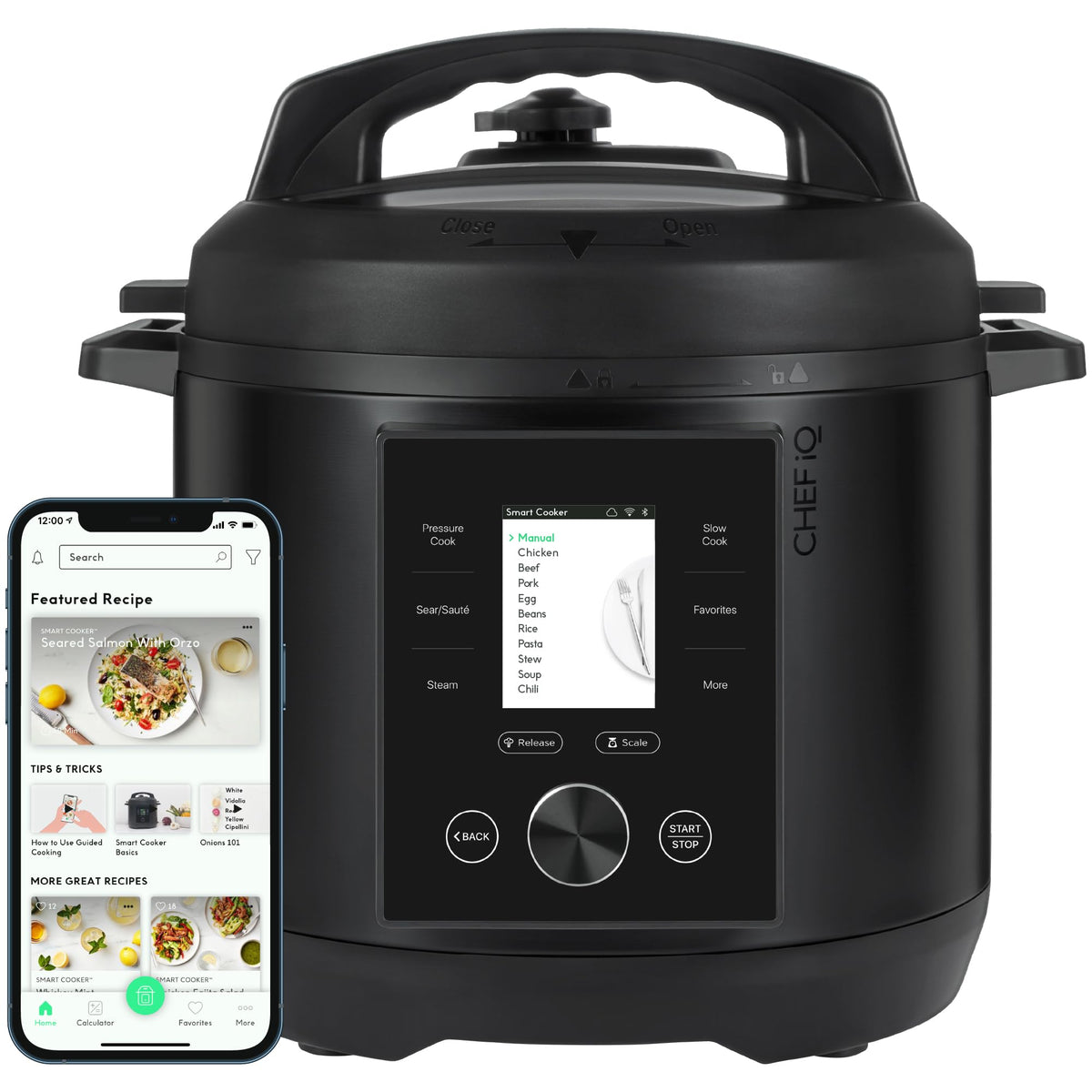 CHEF iQ MiniOven Smart Toaster Oven Air Fryer Combo, 11-in-1 Countertop Convection Oven, Bake, Broil, Air Fry, Broil, Dehydrate, 1750W, 25 Qt