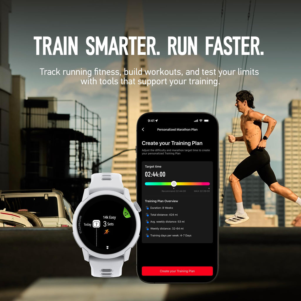 COROS PACE 4 Ultralight Sport GPS Watch, 1.2" AMOLED Touchscreen,19 days of daily use, Voice Features, Advanced Training Tools, GPS, Heart Rate