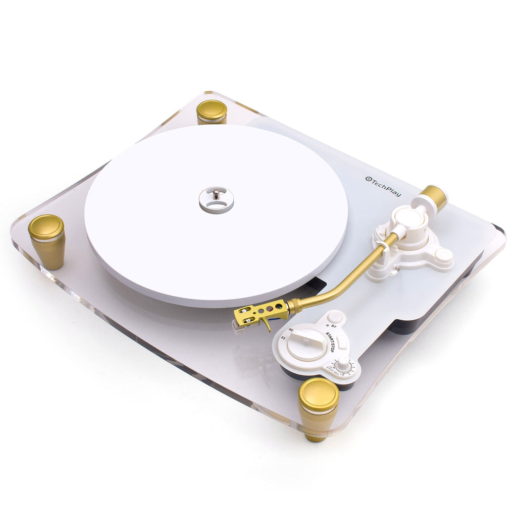 TechPlay Ghost, 2 Speed Belt Driven Turntable with Bluetooth Broadcast. Connects to Your Bluetooth Speakers wirelessly.