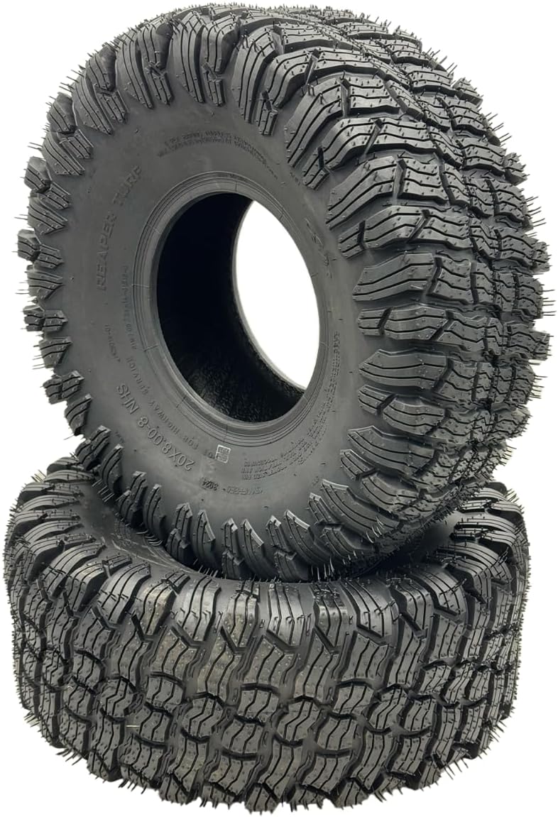Set of 2-20x8.00-8 4-Ply Reaper Turf Tire