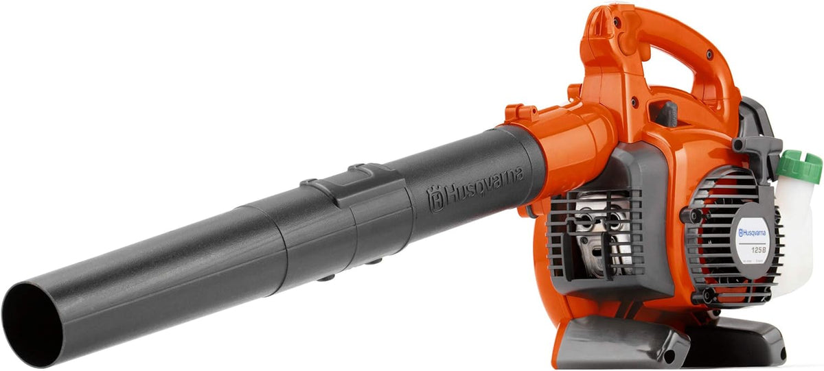 Husqvarna 125B Gas Leaf Blower, 28-cc 1.1-HP 2-Cycle Handheld Leaf Blower, 470-CFM, 170-MPH, 12.5-N Powerful Clearing Performance and Ergonomic