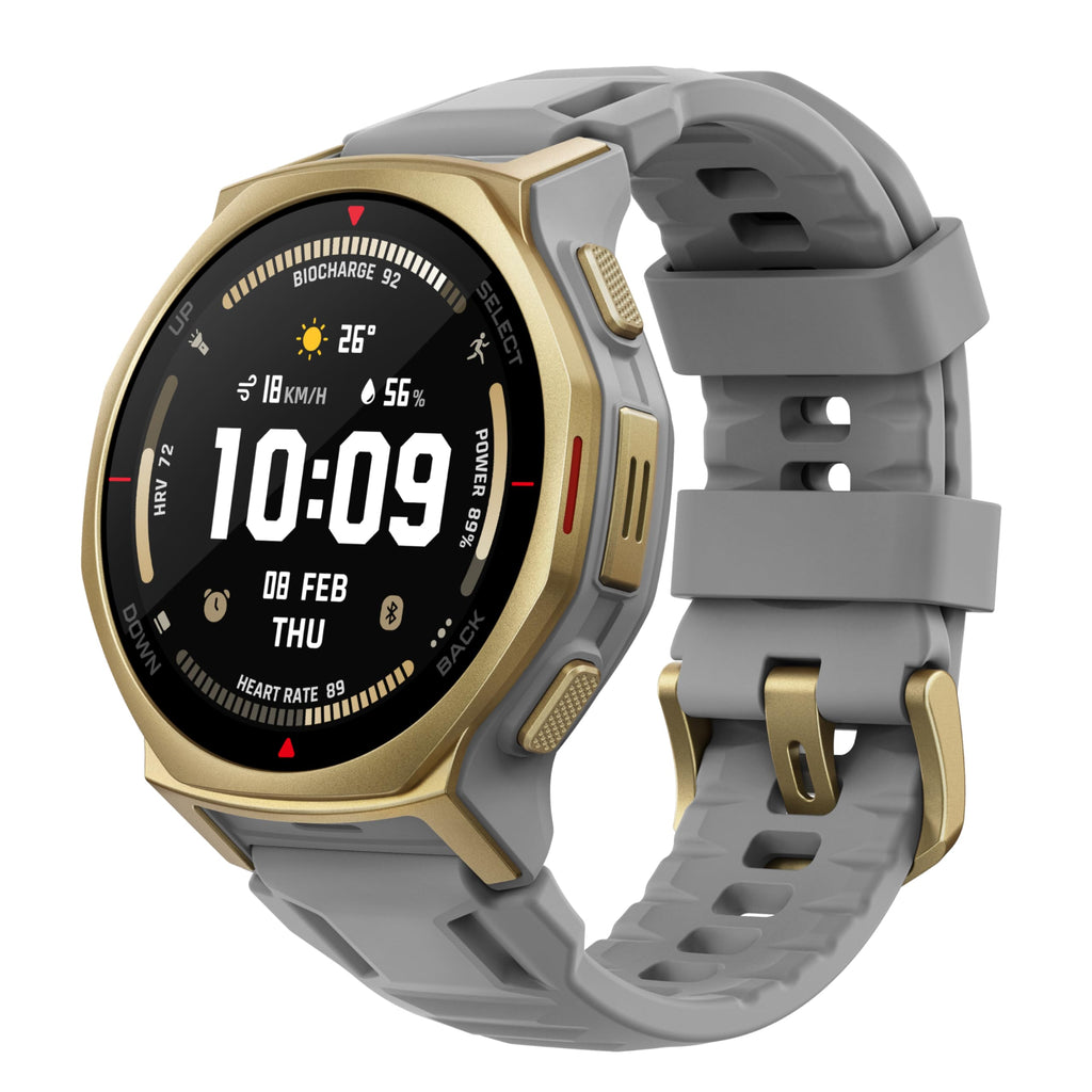 Amazfit T-Rex 3 Pro Outdoor Smart Watch 48mm Sapphire AMOLED Display, Ti Bezel, Dual Band GPS, Offline Maps, 25 Days Battery, Built-in Flashlight, 10