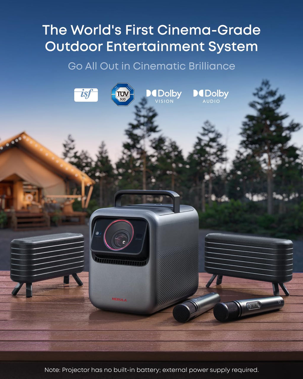 NEBULA X1 Triple Laser 4K Projector, Nebulamaster, 3500 ANSI Lumens, 56000:1 Contrast, 40W Stereo Sound, 0.9-1.5 Optical Zoom, Smart AI, Dolby Vision