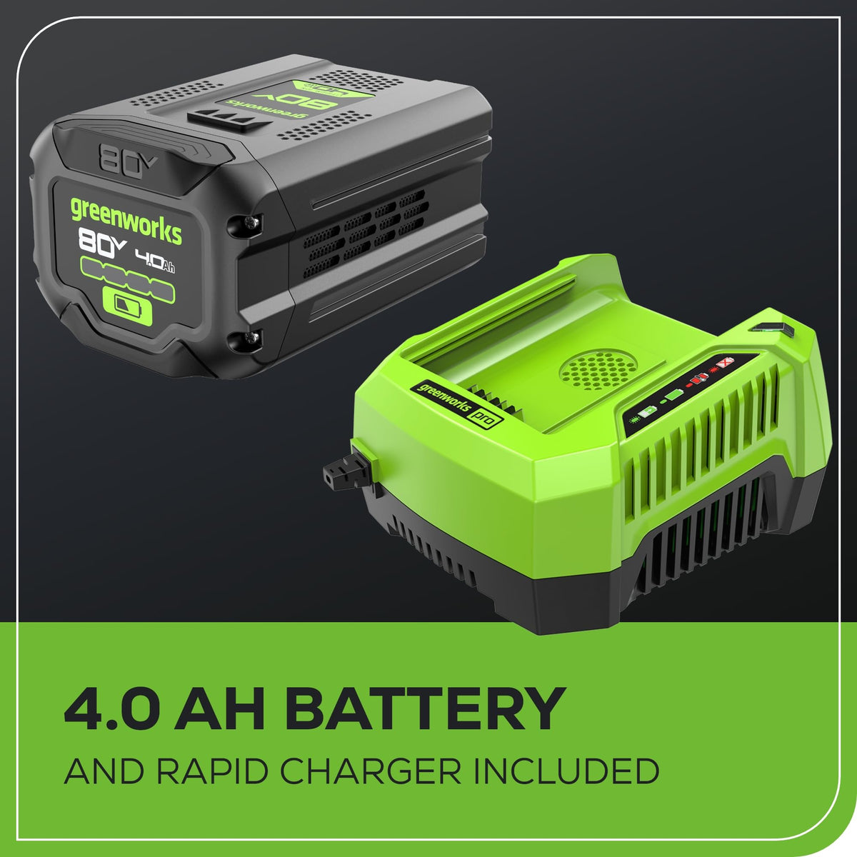 Greenworks 80V (750 CFM) Backpack Blower, 4.0Ah Battery and 4A Charger
