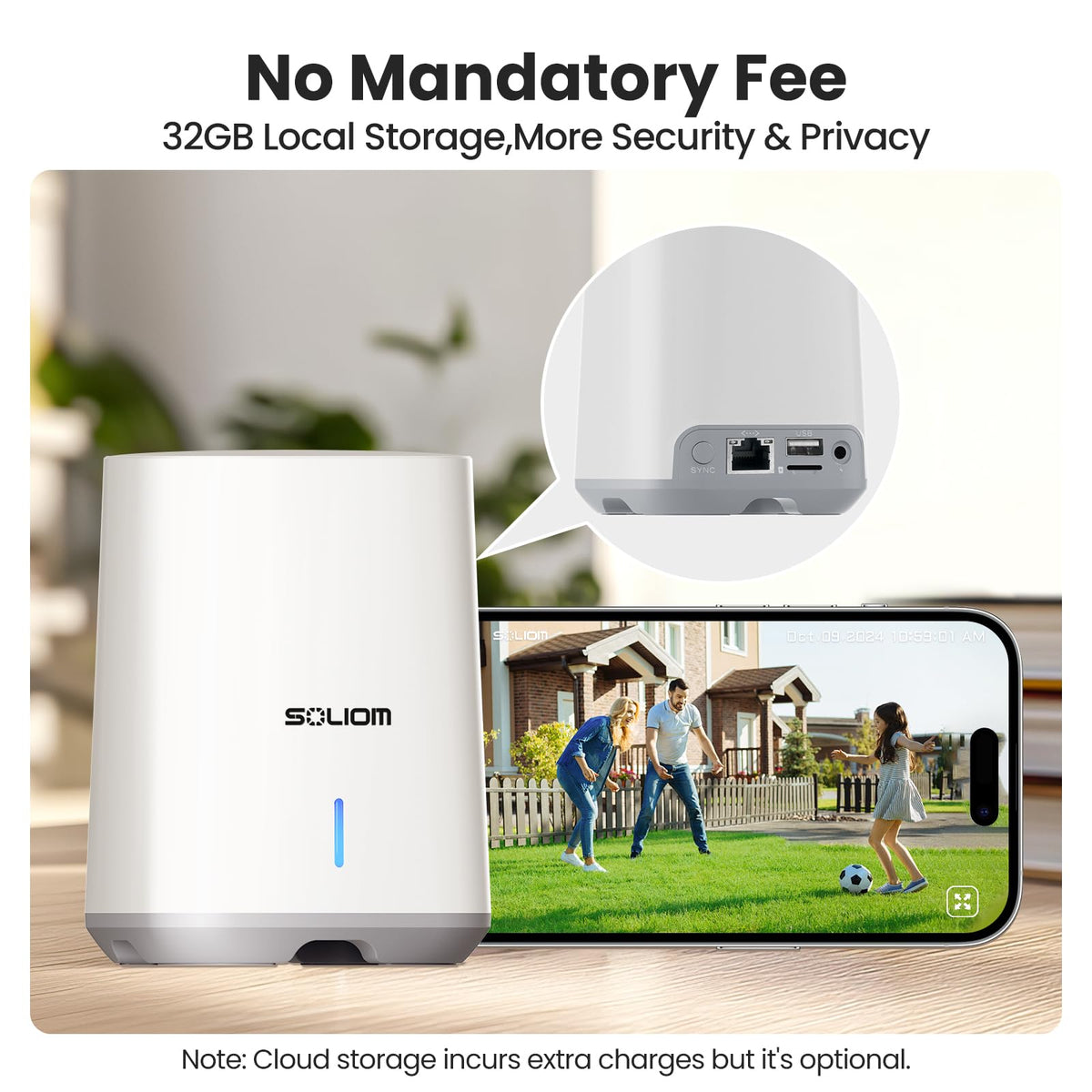 SOLIOM- 5MP Security Cameras Wireless Outdoor, No Subscription,4-Cam Pack, Solar Powered Home Security Camera with 360 Auto Tracking, Pan & Tilt, 3K