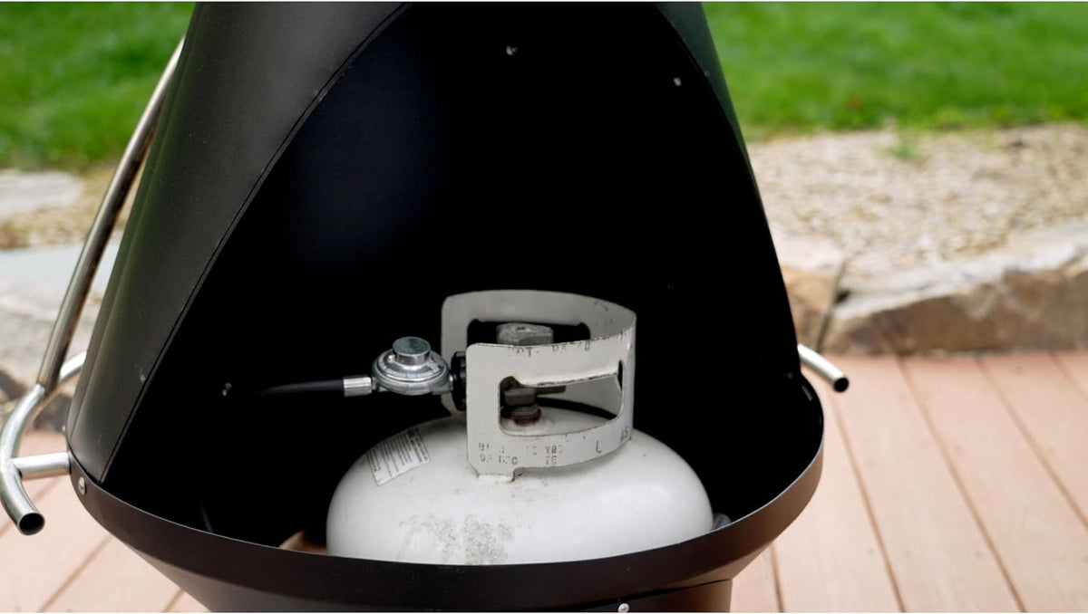 Cuisinart Chimenea Propane Fire Pit, 40,000 BTU Adjustable Gas Fire Pit for Patios, Includes Lava Rocks, Directional Heat Shield and Push to Start