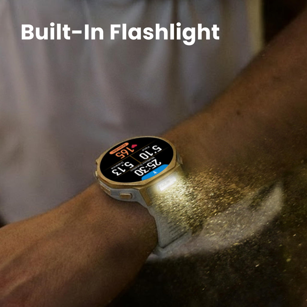 Amazfit T-Rex 3 Pro Outdoor Smart Watch 48mm Sapphire AMOLED Display, Ti Bezel, Dual Band GPS, Offline Maps, 25 Days Battery, Built-in Flashlight, 10