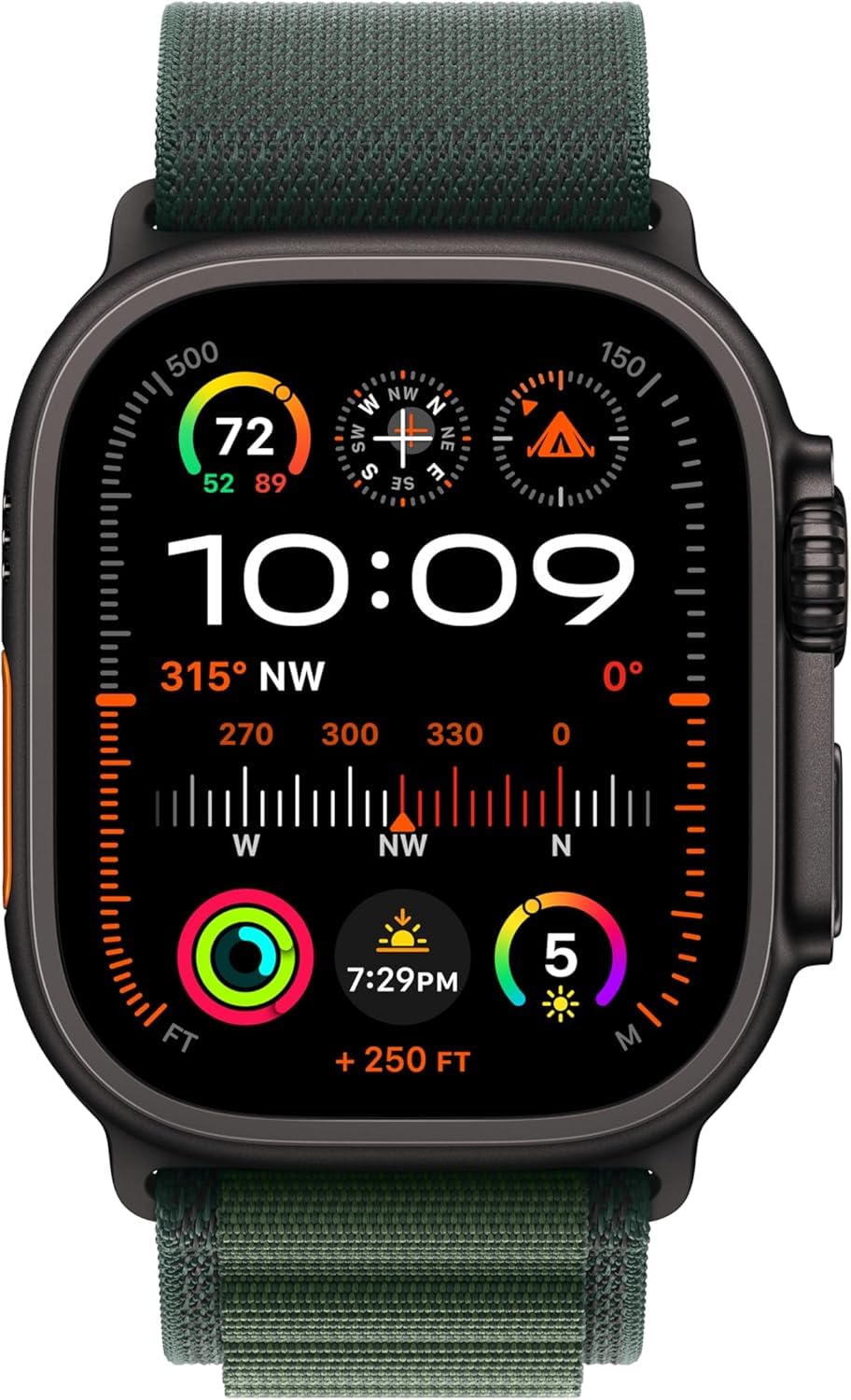 Apple Watch Ultra 2 (GPS + Cellular, 49MM) - Black Titanium Case with Black Ocean Band (Renewed Premium)