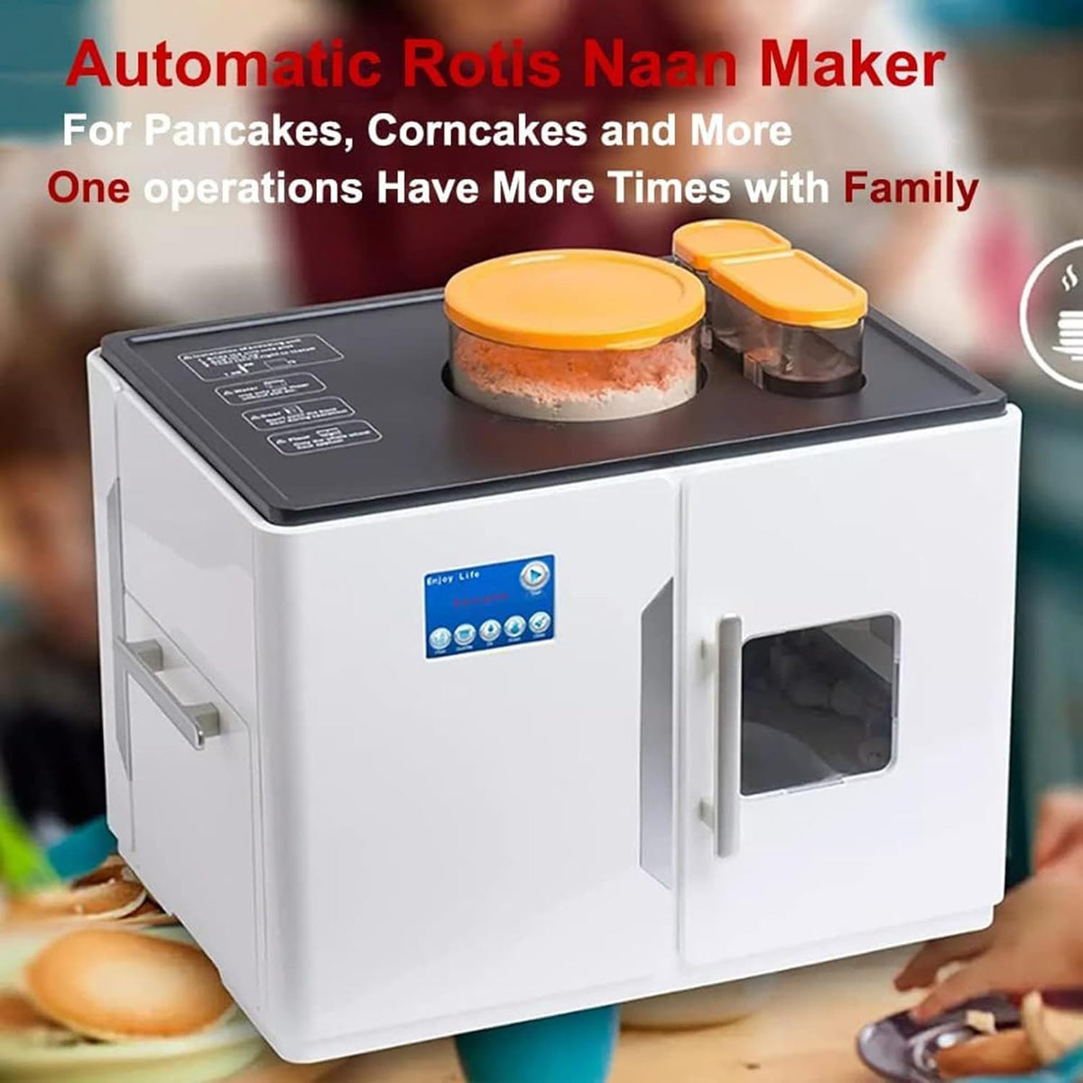 Fully Automatic Roti Maker, Electric Chapati Tortilla Pancake Flatbreads Pita Making Machine, Rotis Naan Maker, One Key to Make 20 Pcs/One Time, for