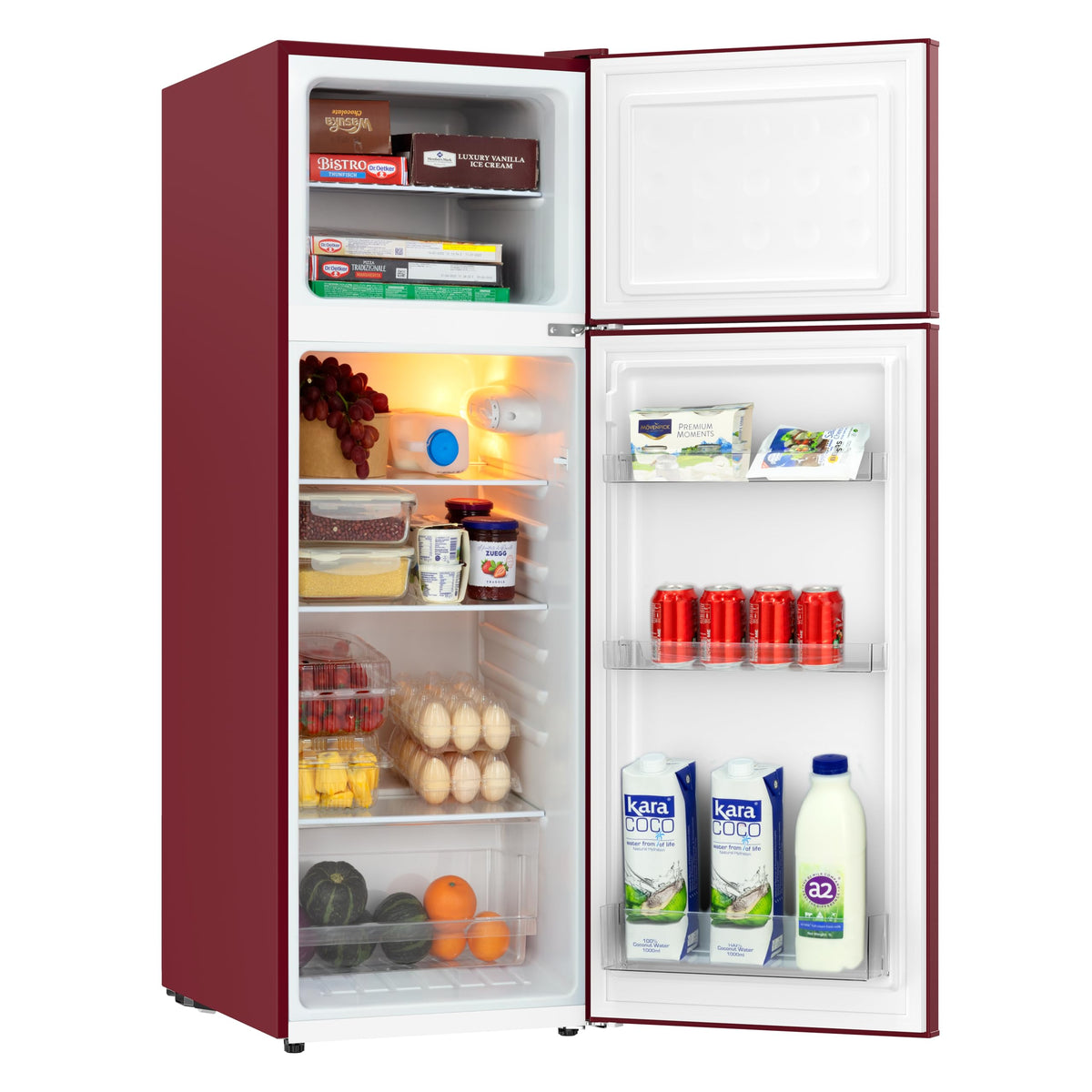Frigidaire Retro Apartment Size Refrigerator with Top Freezer - 2 Door Fridge with 7.5 Cu Ft of Storage Capacity, Adjustable Spill-Proof Shelves