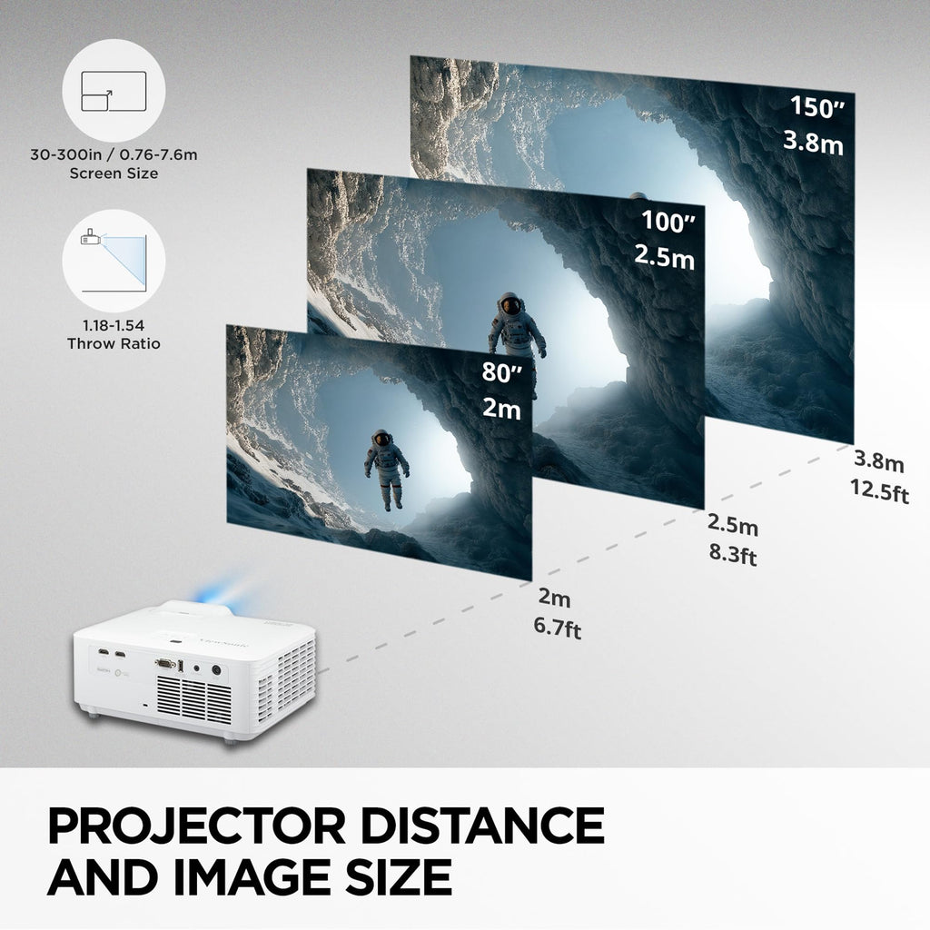 ViewSonic LS740HD 5000 Lumens 1080p Laser Projector with 1.3x Optical Zoom, H/V Keystone, 4 Corner Adjustment, and 360 Degrees Projection for