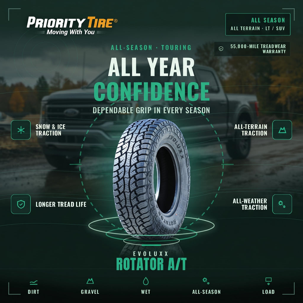 Evoluxx Rotator A/T LT235/80R17 All Terrain 120/117R E (10 Ply) Tire
