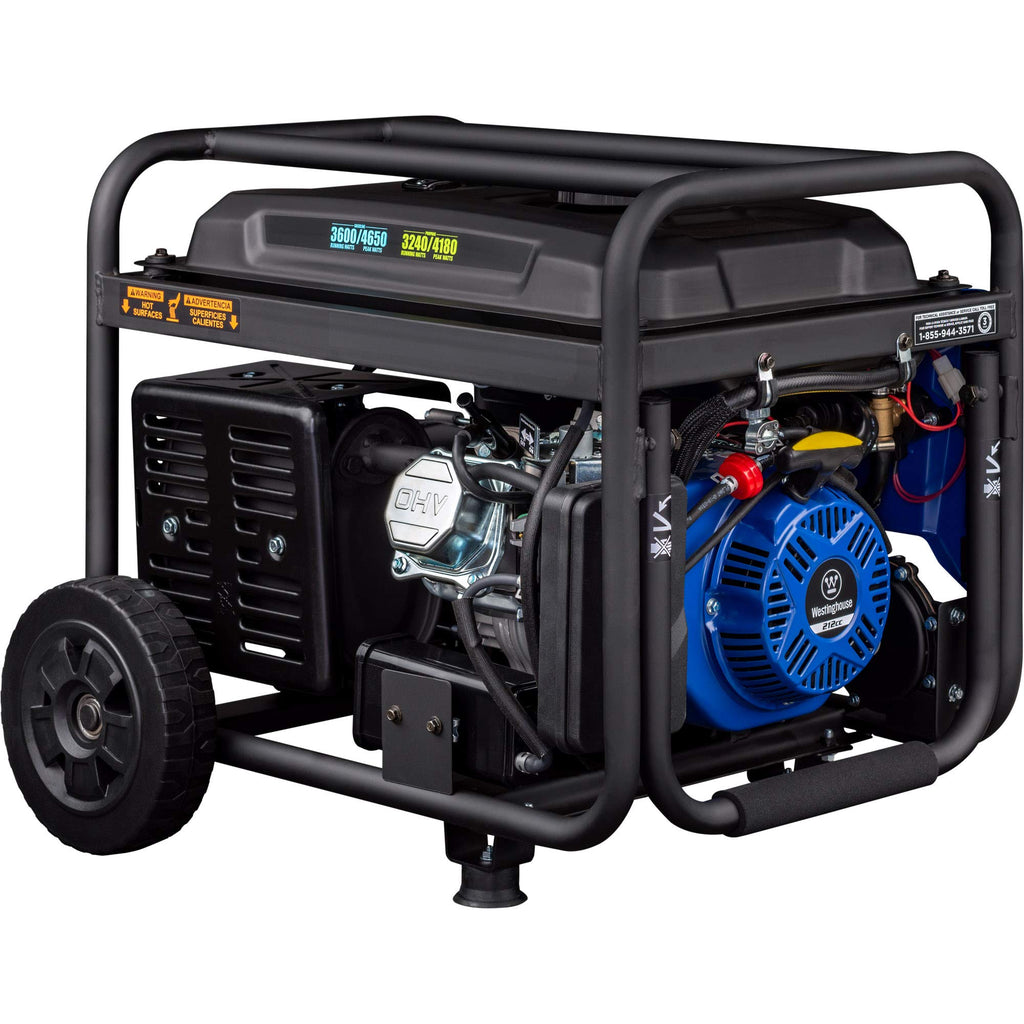 Westinghouse 4650 Peak Watt Dual Fuel Portable Generator, Remote Electric Start with Auto Choke, RV Ready 30A Outlet, Gas & Propane Powered